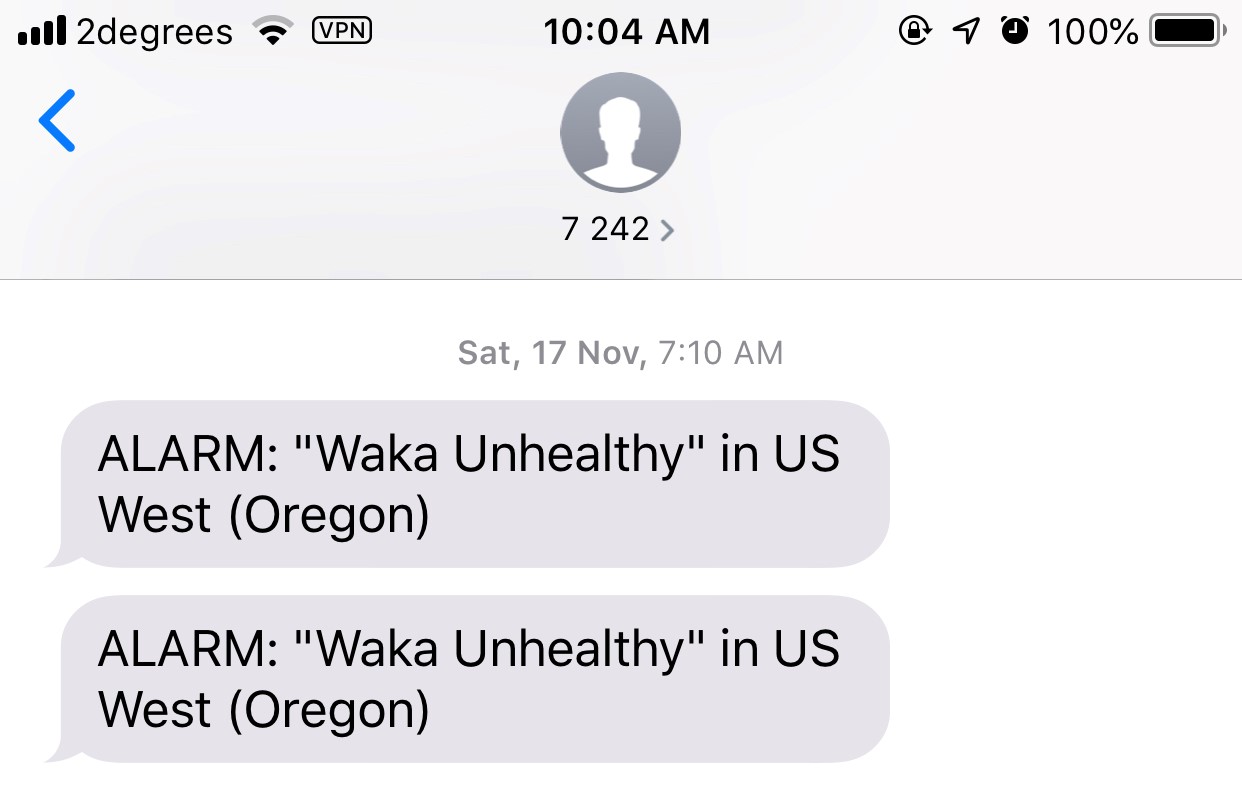 SMS Notifications for Health Checks