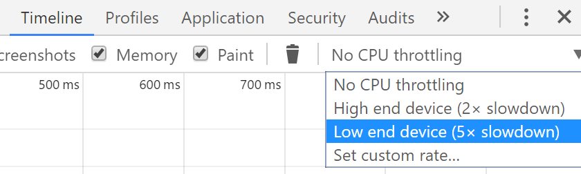 Chrome CPU Throttling